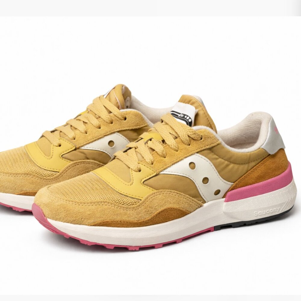 Saucony Retro Sneakers – Yellow Tan & Pink – Women’s Size 10 - Picture 2 of 7